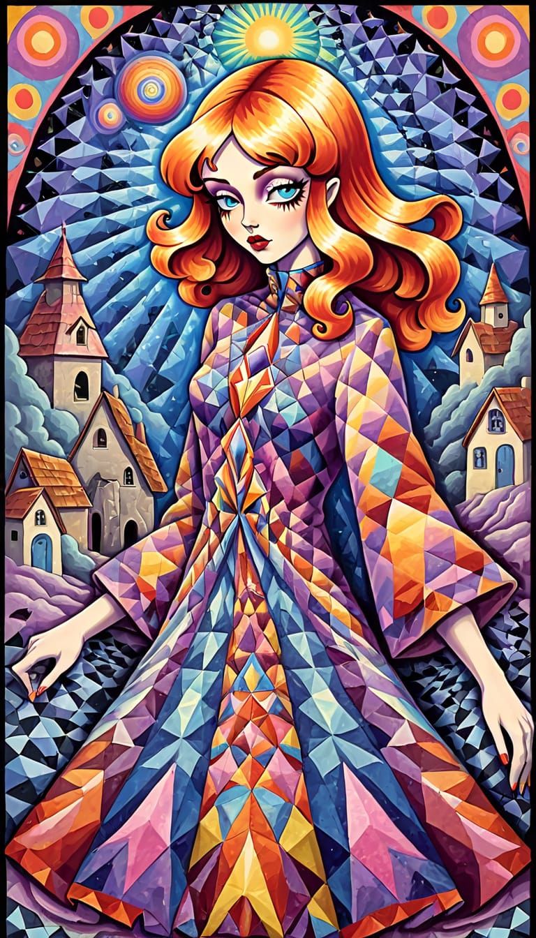 Op Art Tessellations in Style of Victor Vasarely