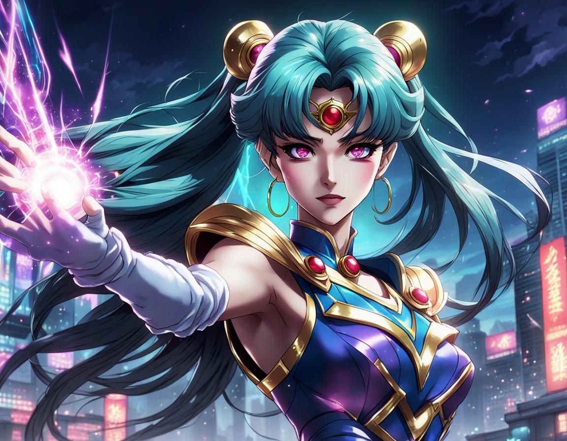 A beautiful manga art of a Villain girl in a mobile legends game