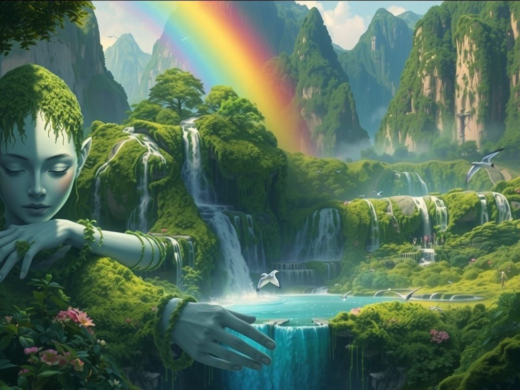 Earth Goddess Reigns Over Enchanted Landscape