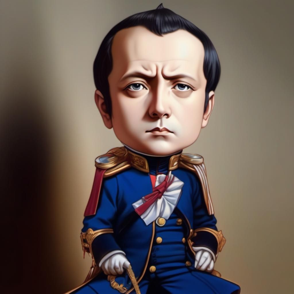 Chibi Napoleon Bonaparte in Anime Style