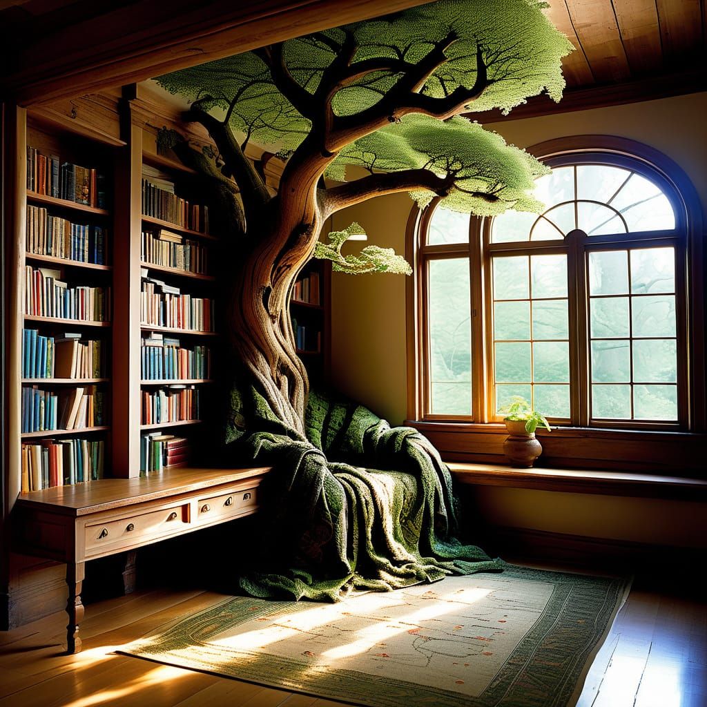 Enchanted Tree Library: A Cozy Fantasy Nook