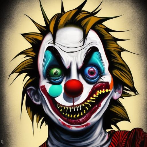 Clown with Zipper Mouth