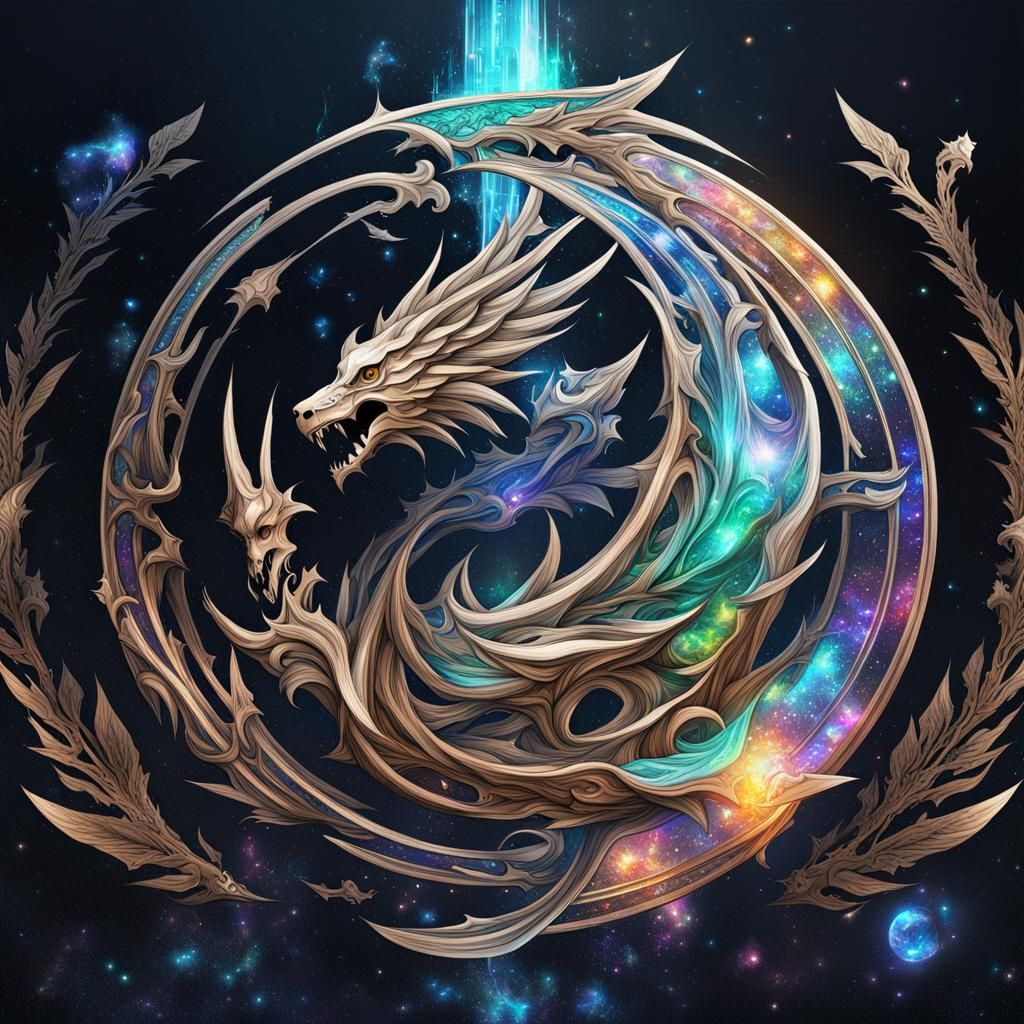 Final Fantasy Logo in Astral Cosmic Style