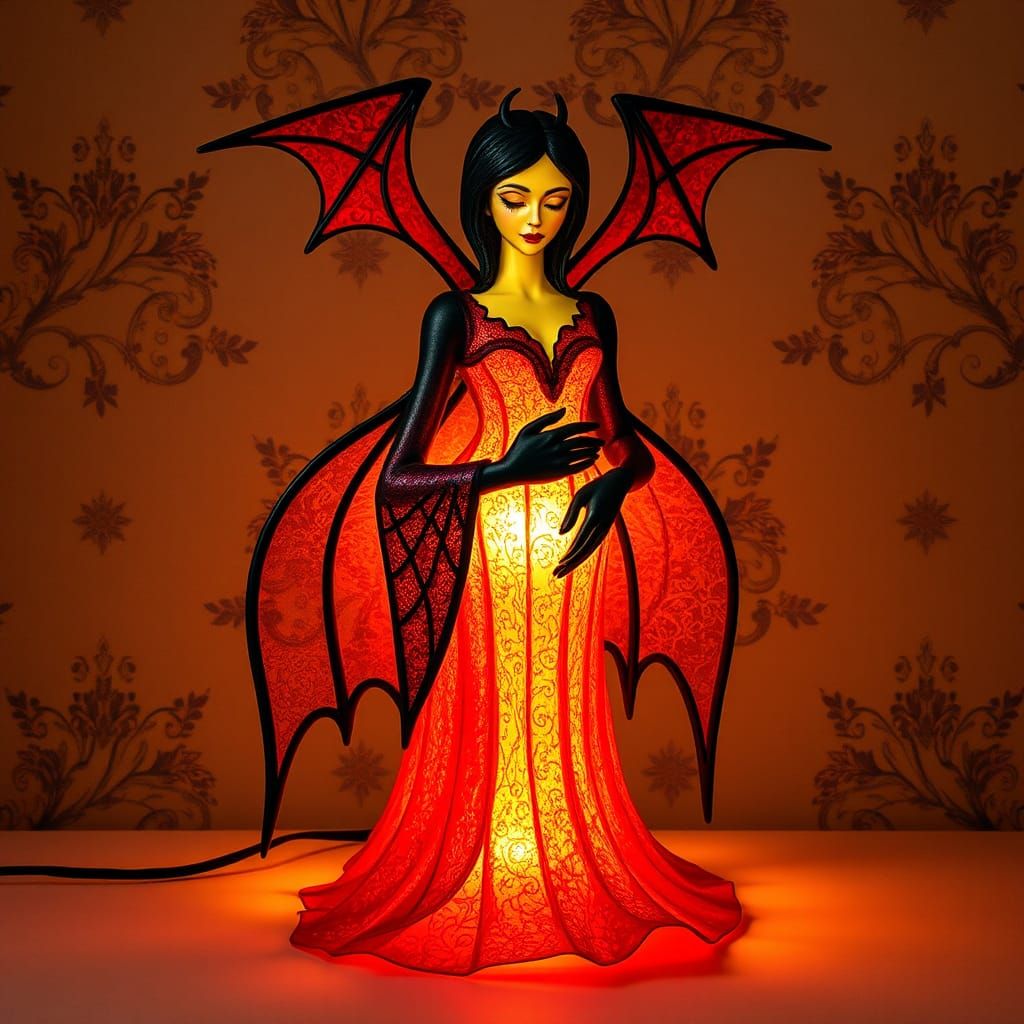 Surreal Vampire Lamp Inspired by Avant-Garde Art