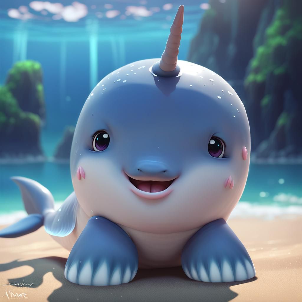 Narwhal Mascot