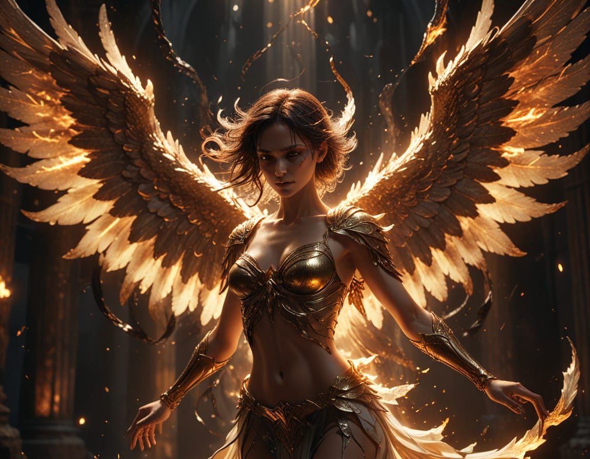 Angel of Death in Dark Fantasy Anime-Inspired Art