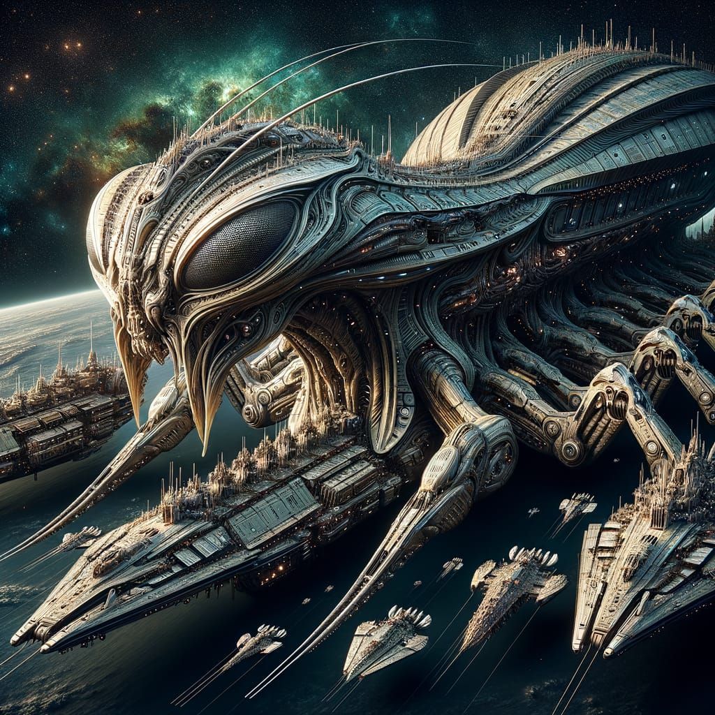 Cybernetic Spaceship Fleets in a Cosmic Landscape