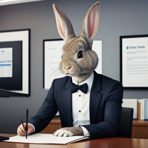 A Rabbit in a Suit Leads a Bank