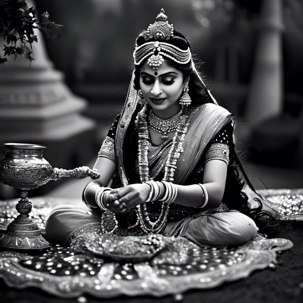 Moonlit Spring Landscape with Starry Reflections