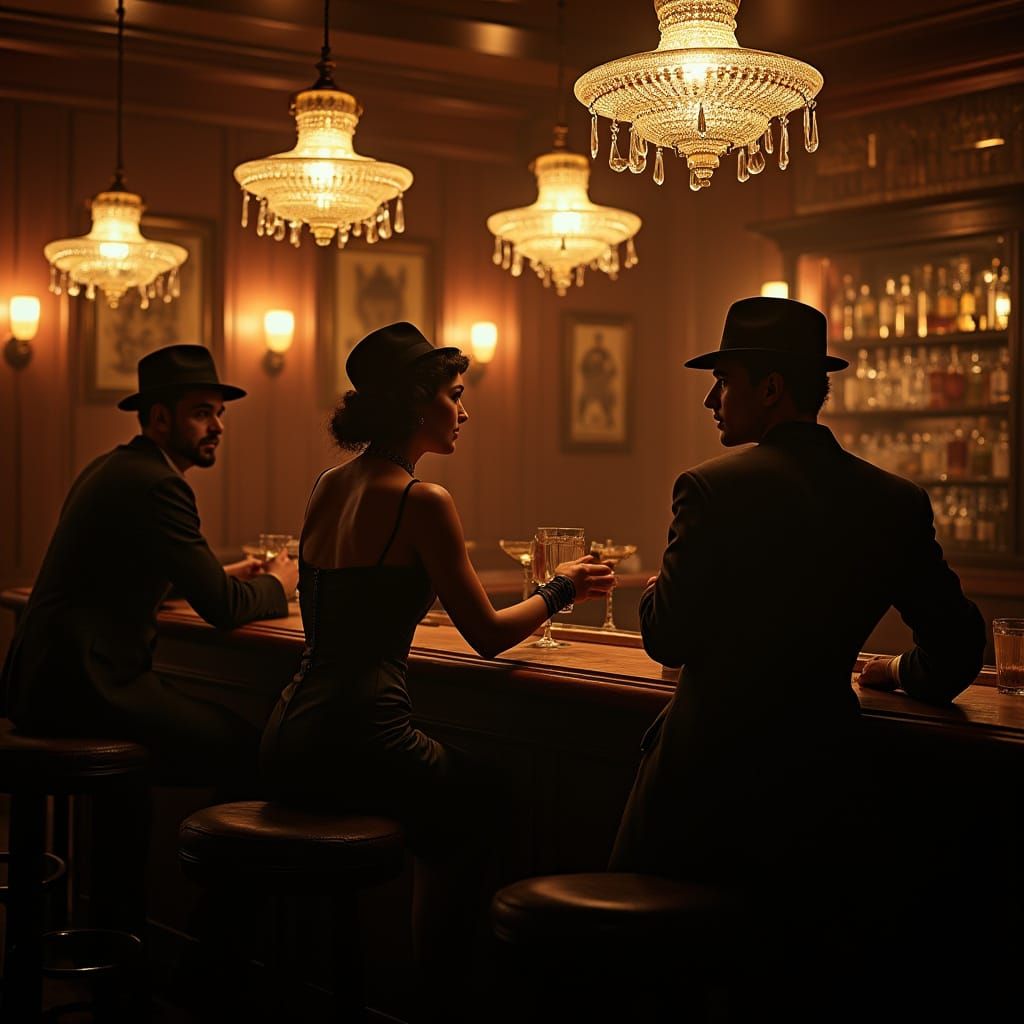 1920s Speakeasy in Art Deco Style