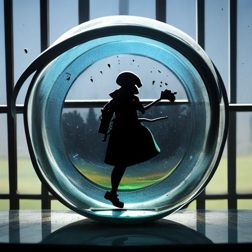 Person Trapped Inside Glass