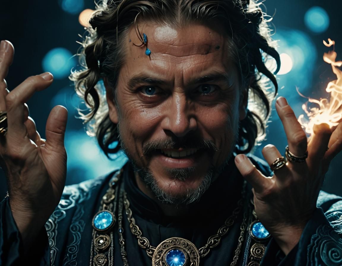 Disturbing Man with Blue Energy, Film Noir Aesthetic