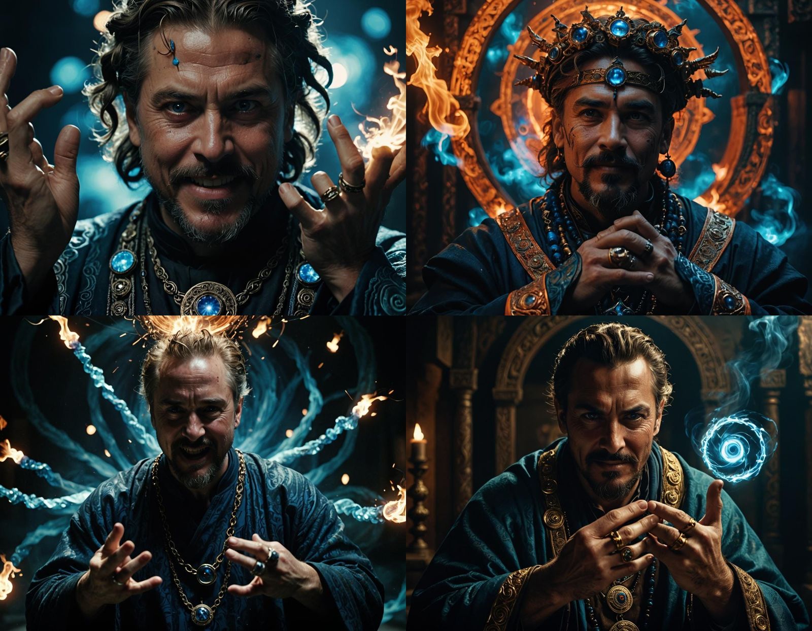 Disturbing Short Man with Exploding Blue Energy