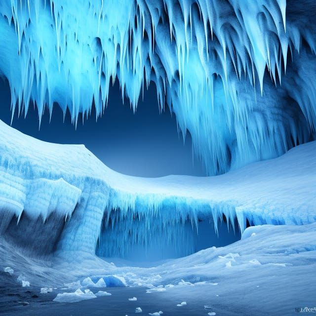 Vatnajokull Ice Caves: A Fantastical Matte Painting