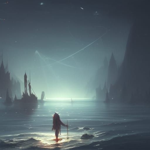 Fish Soaring Through the Night Sky