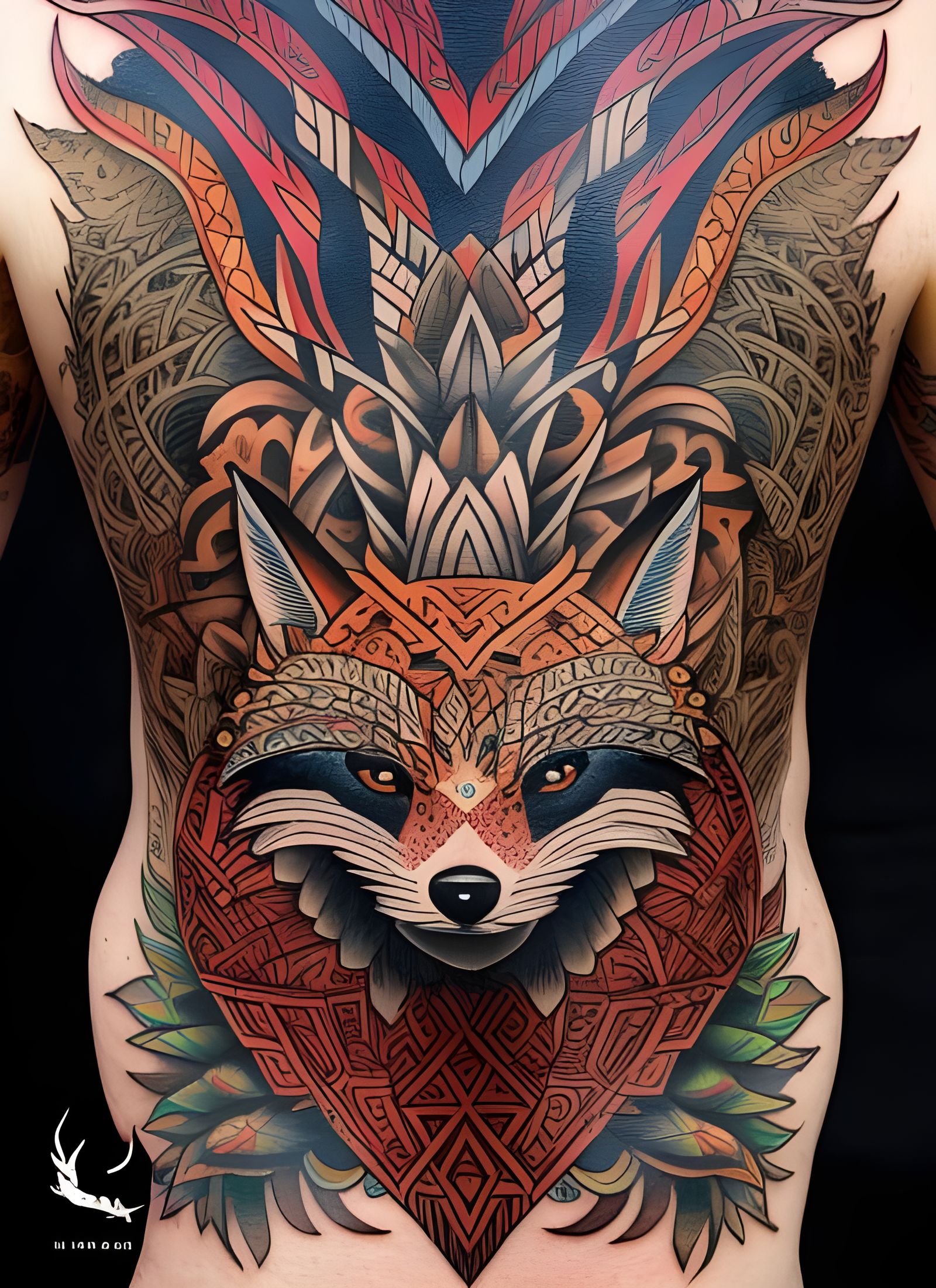Tribal Fox Tattoo