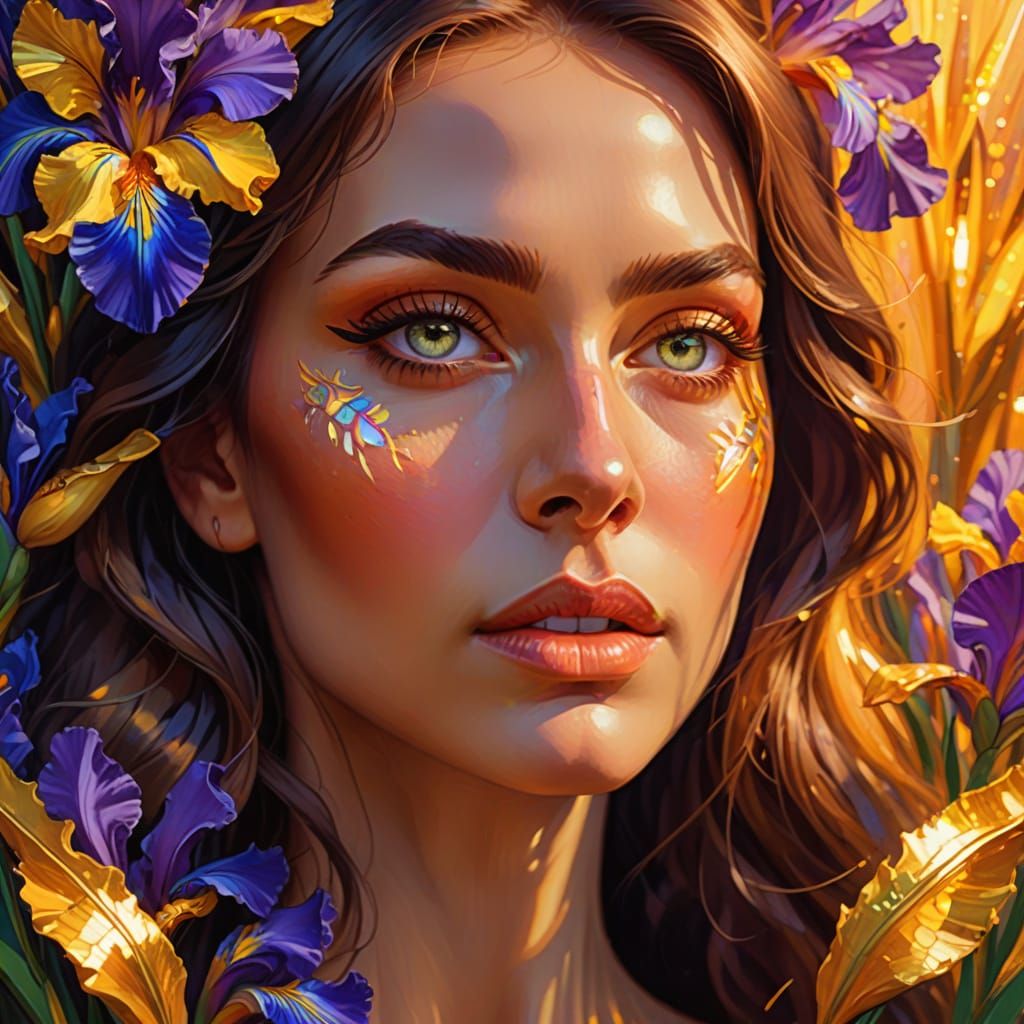 Woman with Luminous Eyes in Fauvist Style