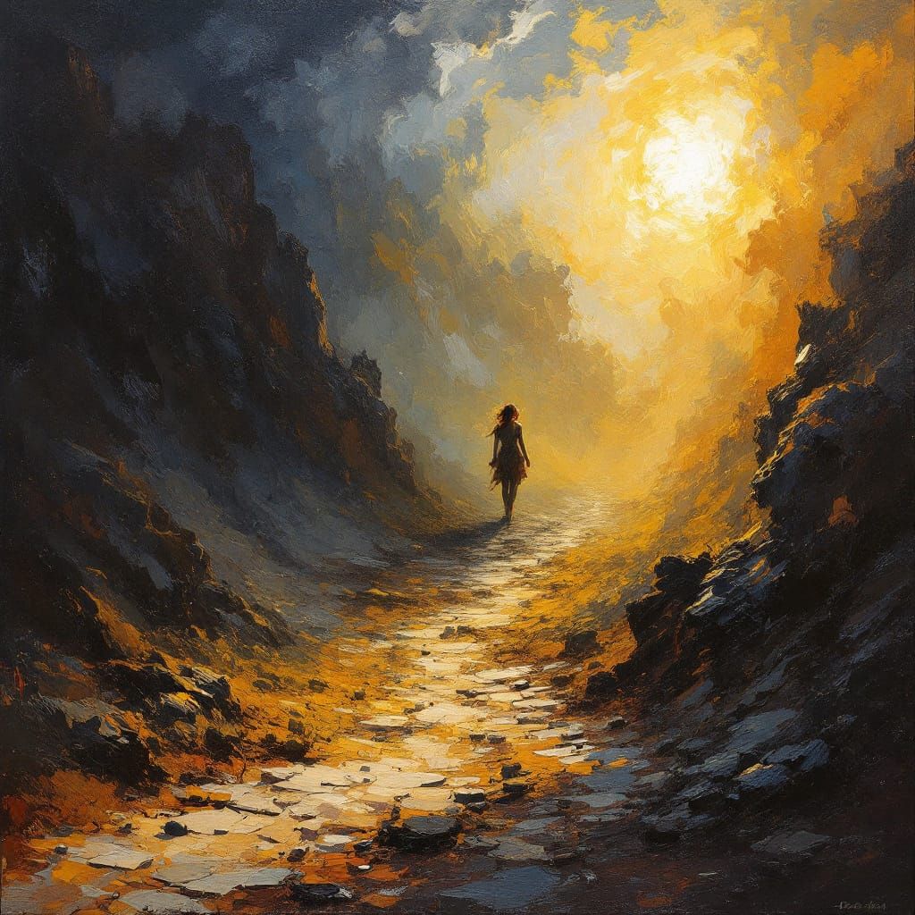 Romantic Streets Bathed in Golden Light