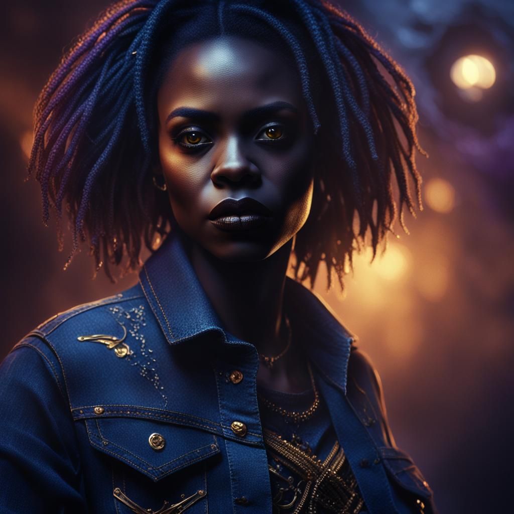 Captivating Gothic Portrait of a Vampire in Denim
