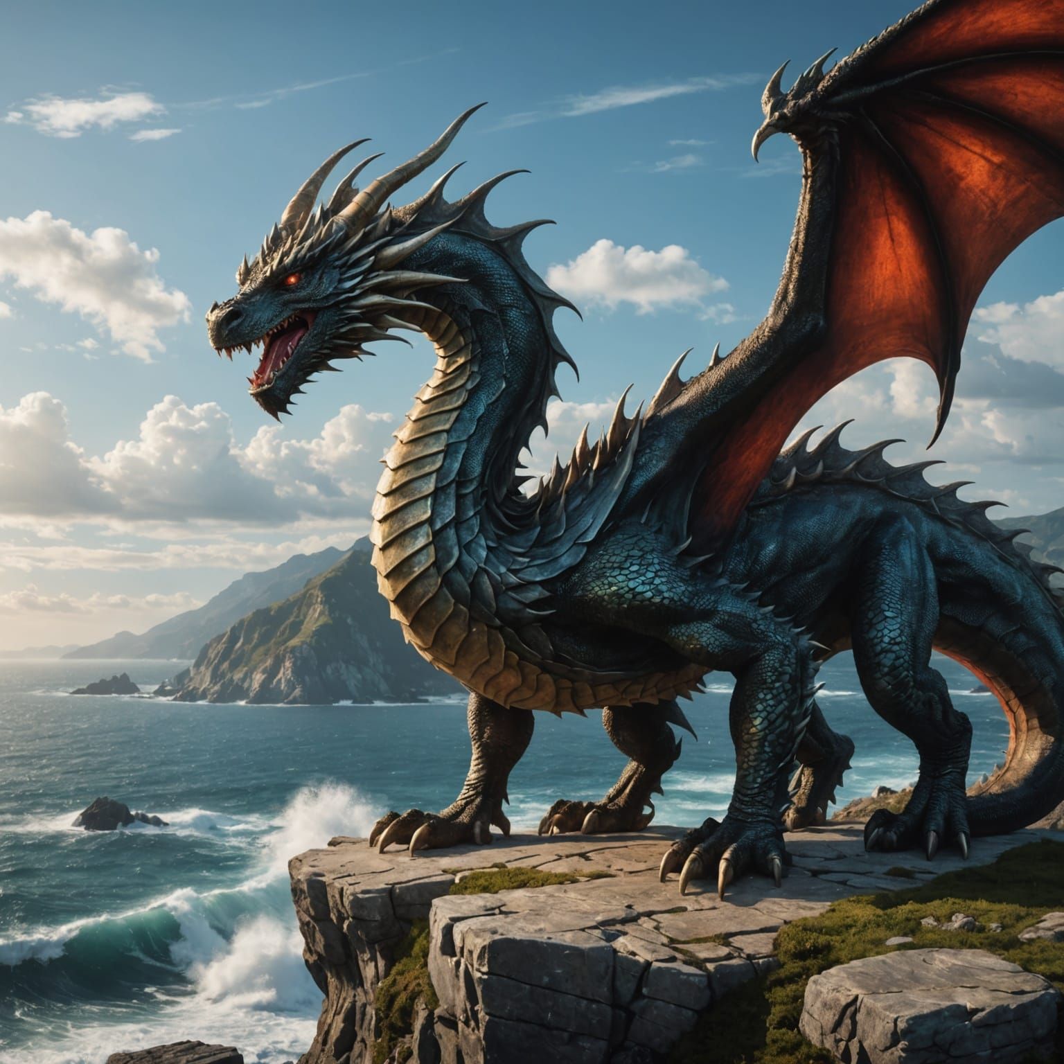 Dragon Overlooking the Sea