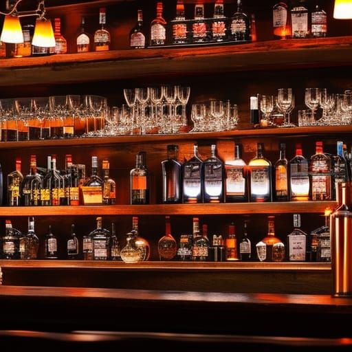 Tx Whiskey Tavern Bar in Splash Art Style