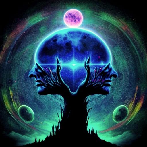 Vibrant Dreamscape in Abstract Art