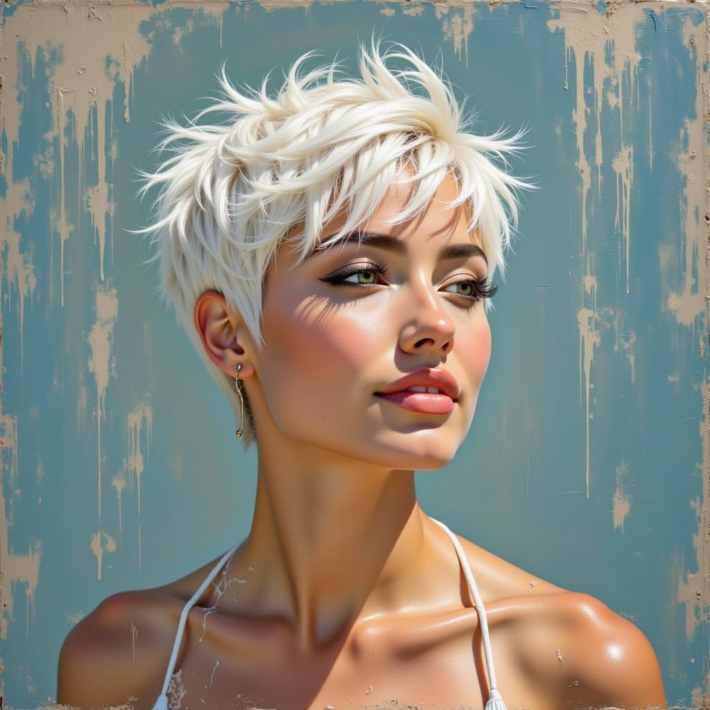 Surreal Masterpiece with Melting Oil on Canvas Style