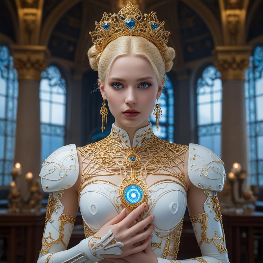 Cyberpunk Goddess of Power and Elegance