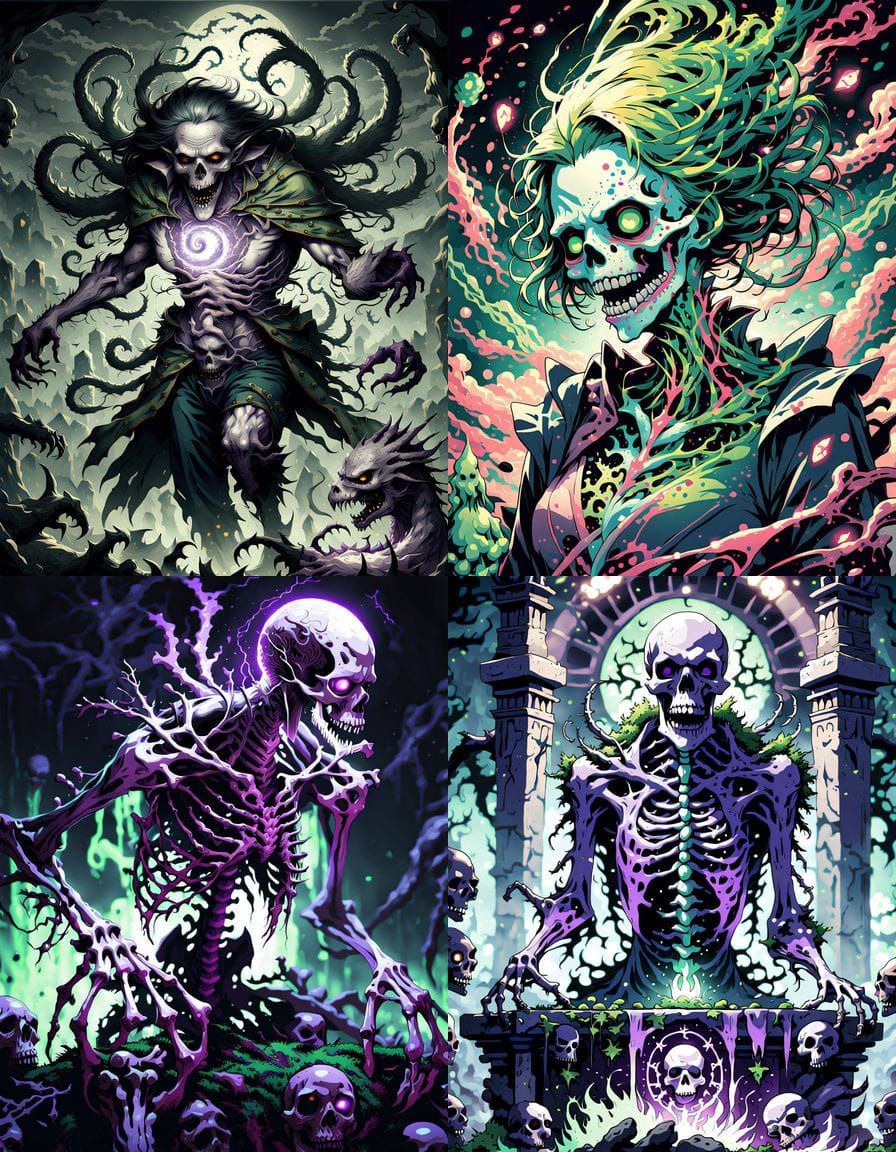 Undead Creature Reconstituted in Anime Style