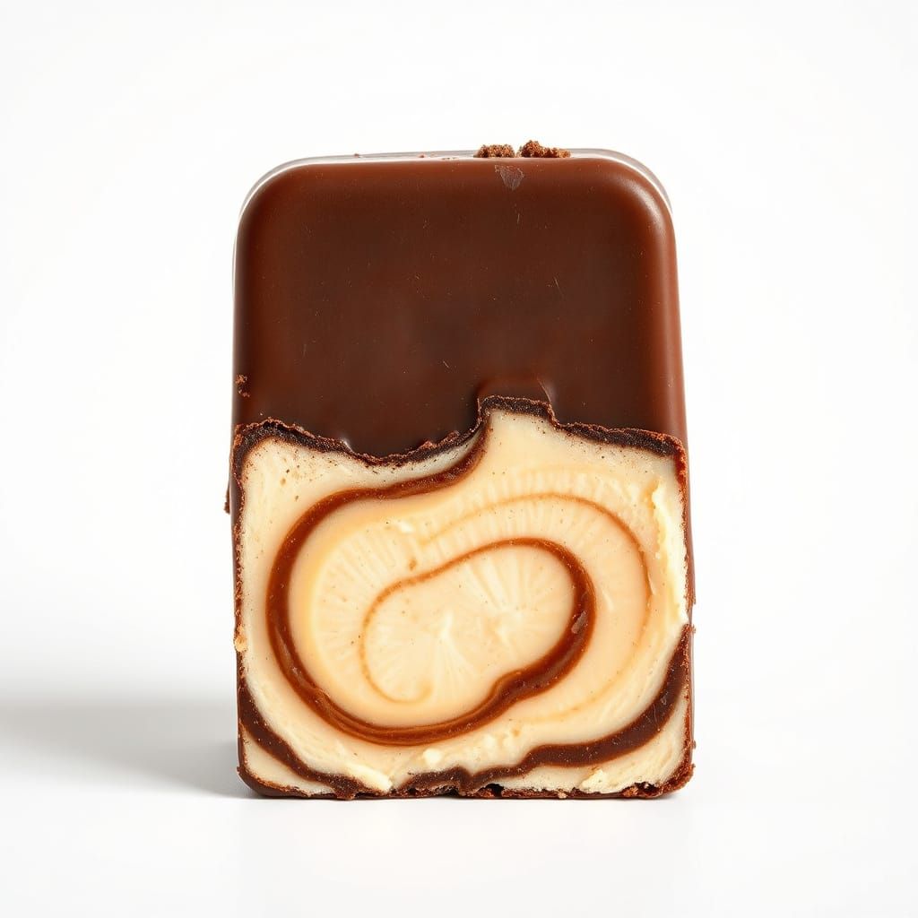 Double Chocolate Nougat Ice Cream Bar Still Life