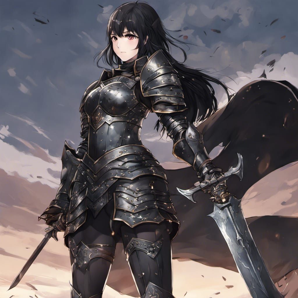 Anime Knight on Battlefield in 4K