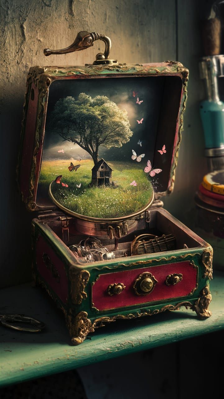 Surreal Music Box Reveals Nostalgic 3D World