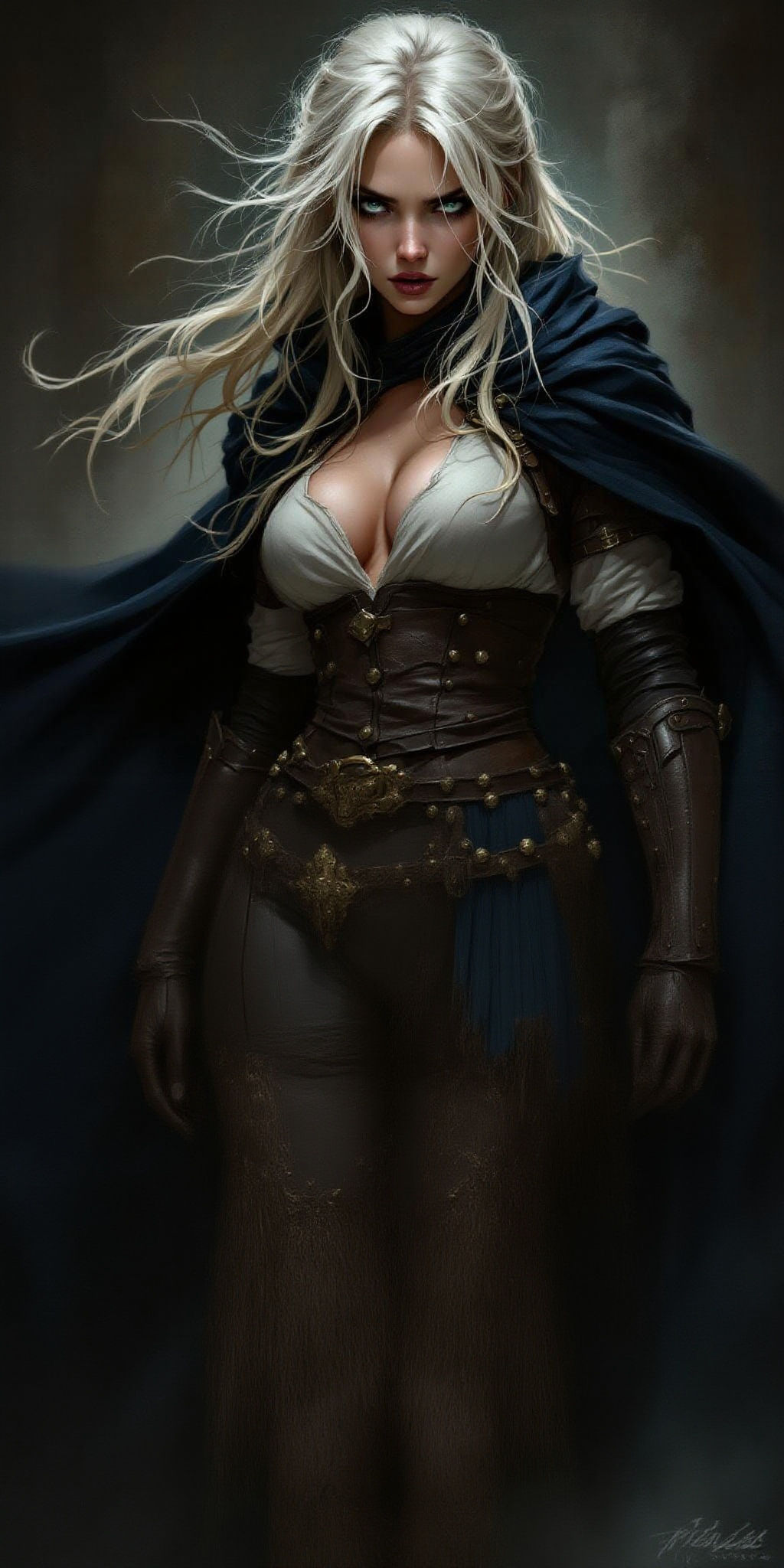Female Rogue Character Concept Art by James Gurney