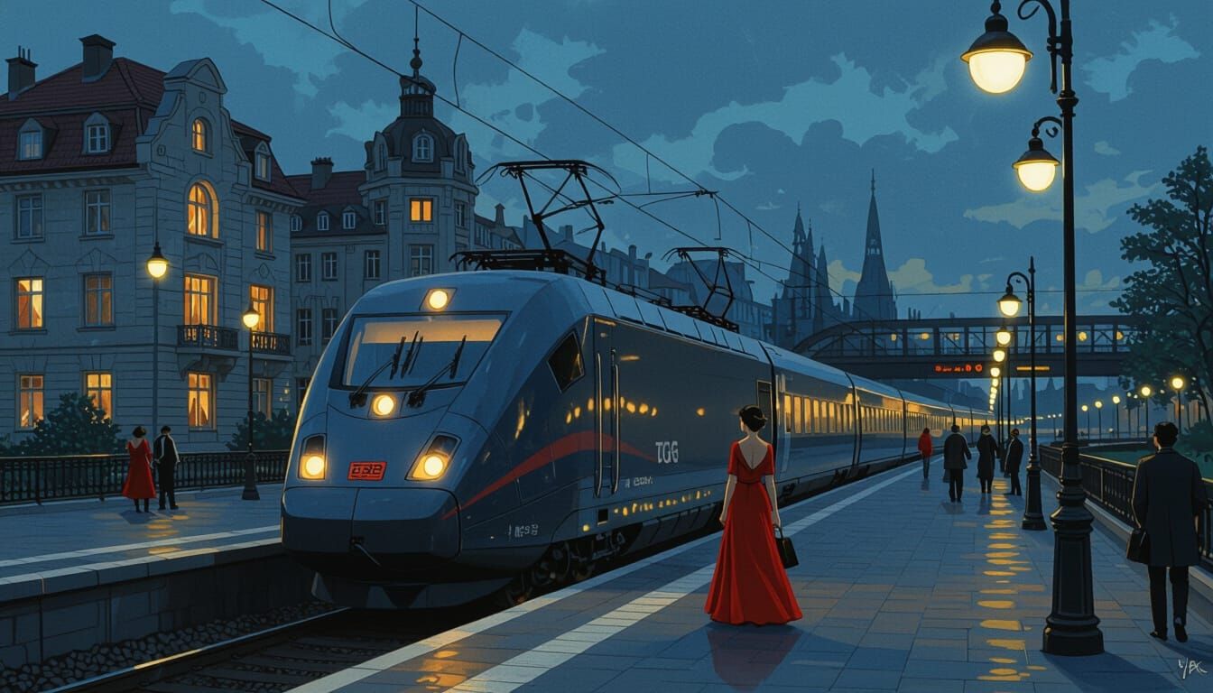 Modern Station Surrounded by Art Nouveau Villas