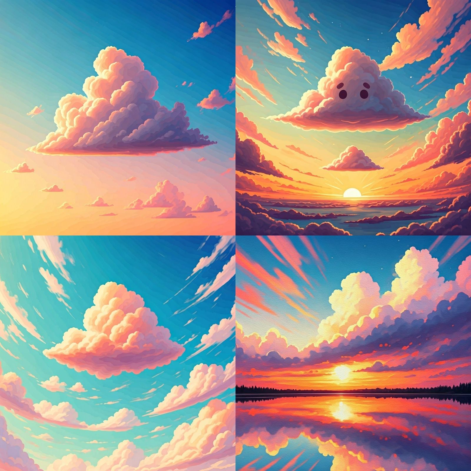 Whimsical Cloud Embodies Colors of the Rainbow in Vibrant Ar...