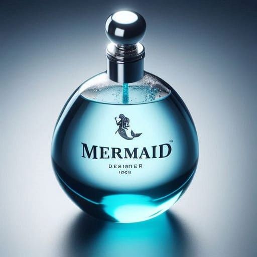 Glowing Blue Beauty Serum Flask in Crystal Teardrop Shape