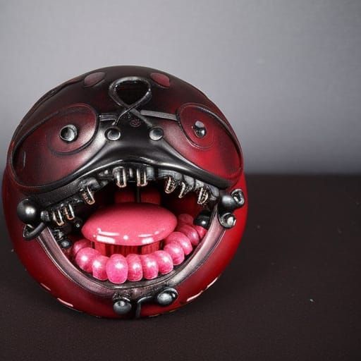 Surreal Steampunk Biopunk Collage with Plush Elements