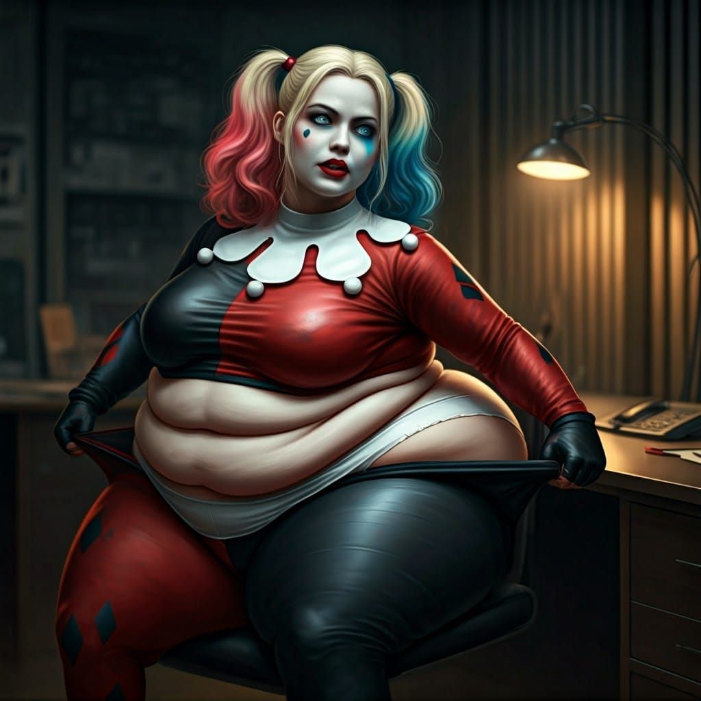 Overweight Harley Quinn Struggles with Costume