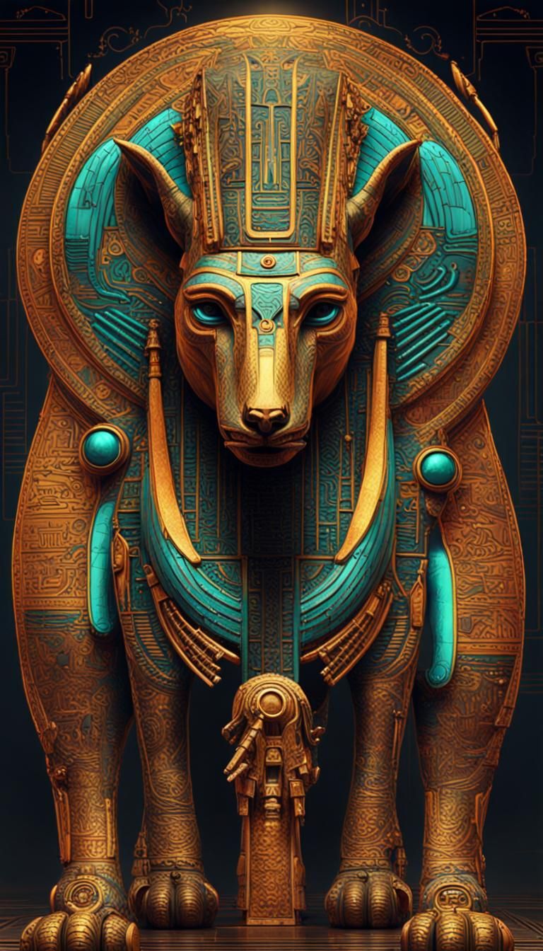 Futuristic Mechanical Seth: Ancient Egyptian God