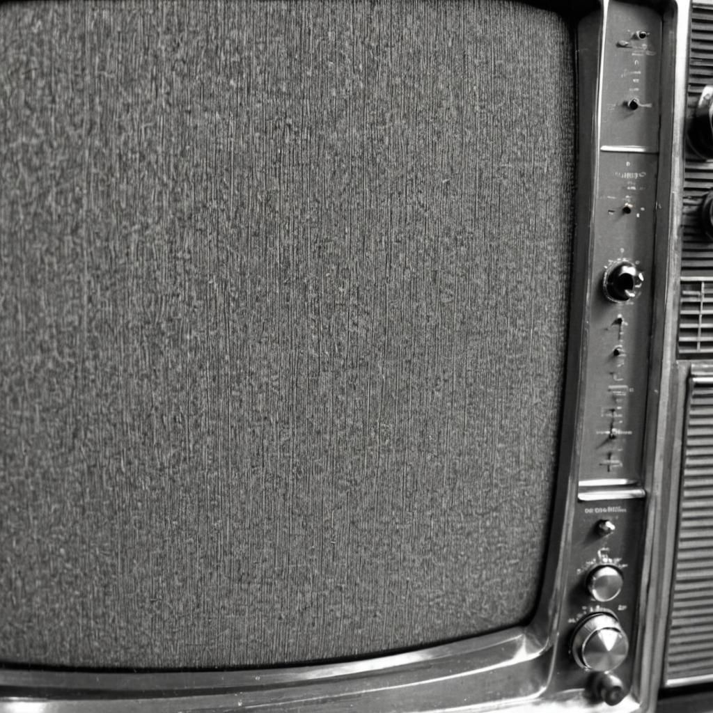 Vintage 1950s Television with Static Screen