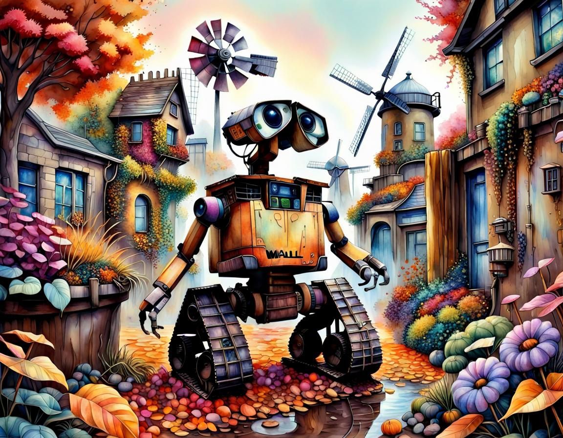 WALL-E in urban garden Oasis