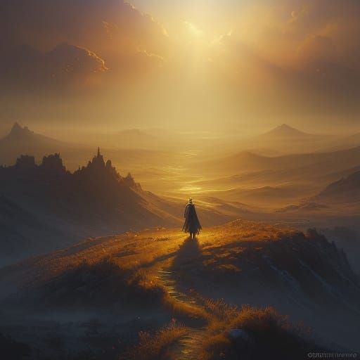 Ethereal Grandparent Portrait in Golden Light