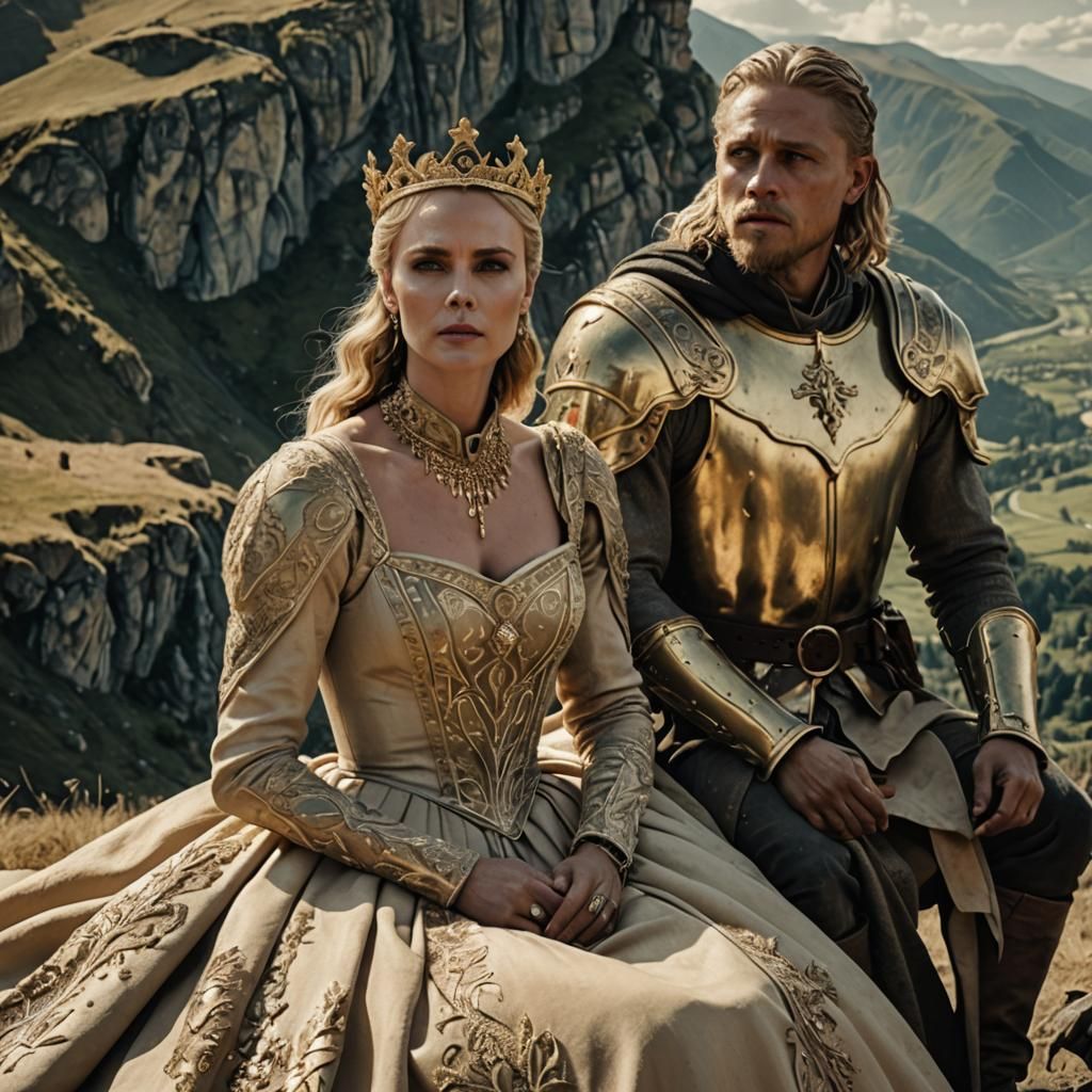 Medieval Mountain Wedding with Golden Details