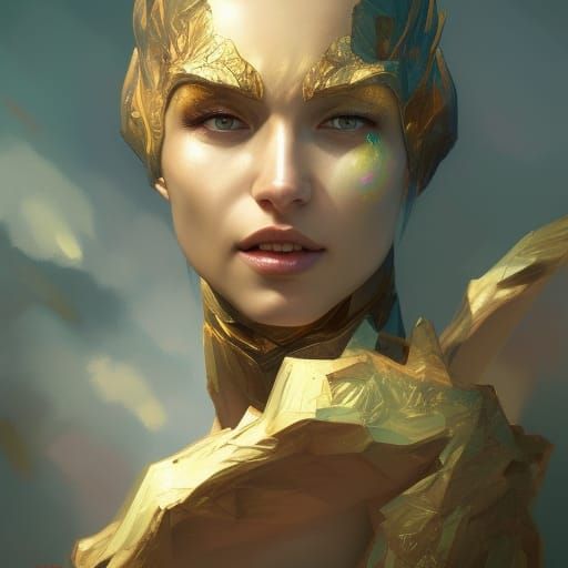 Detailed Dragon Woman Portrait in Artgerm Style
