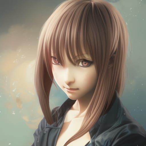 Anime Baker Girl Portrait in 3D Style