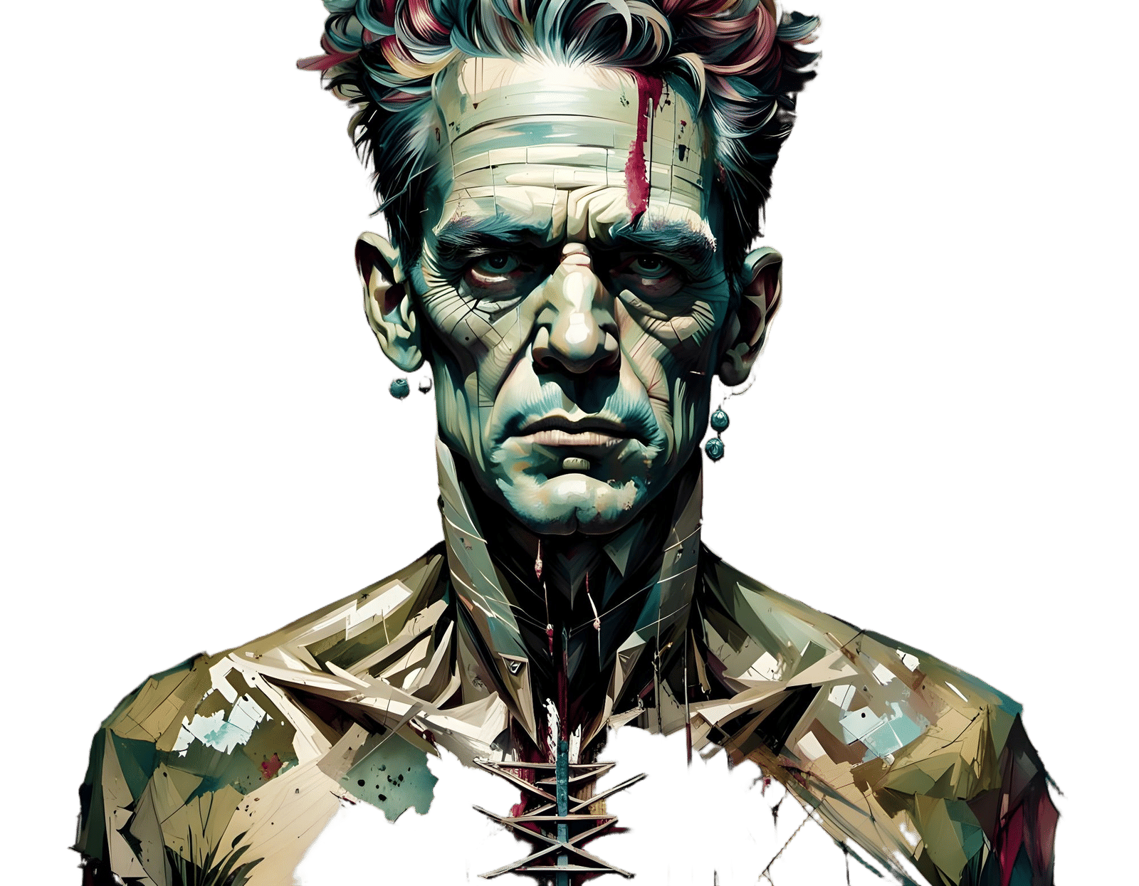 Detailed Frankenstein Family Portrait