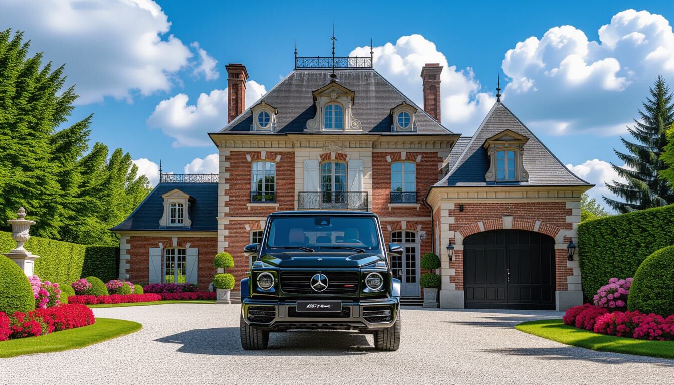 Elegant Chateau with AMG G 63 in Monet-Inspired Style