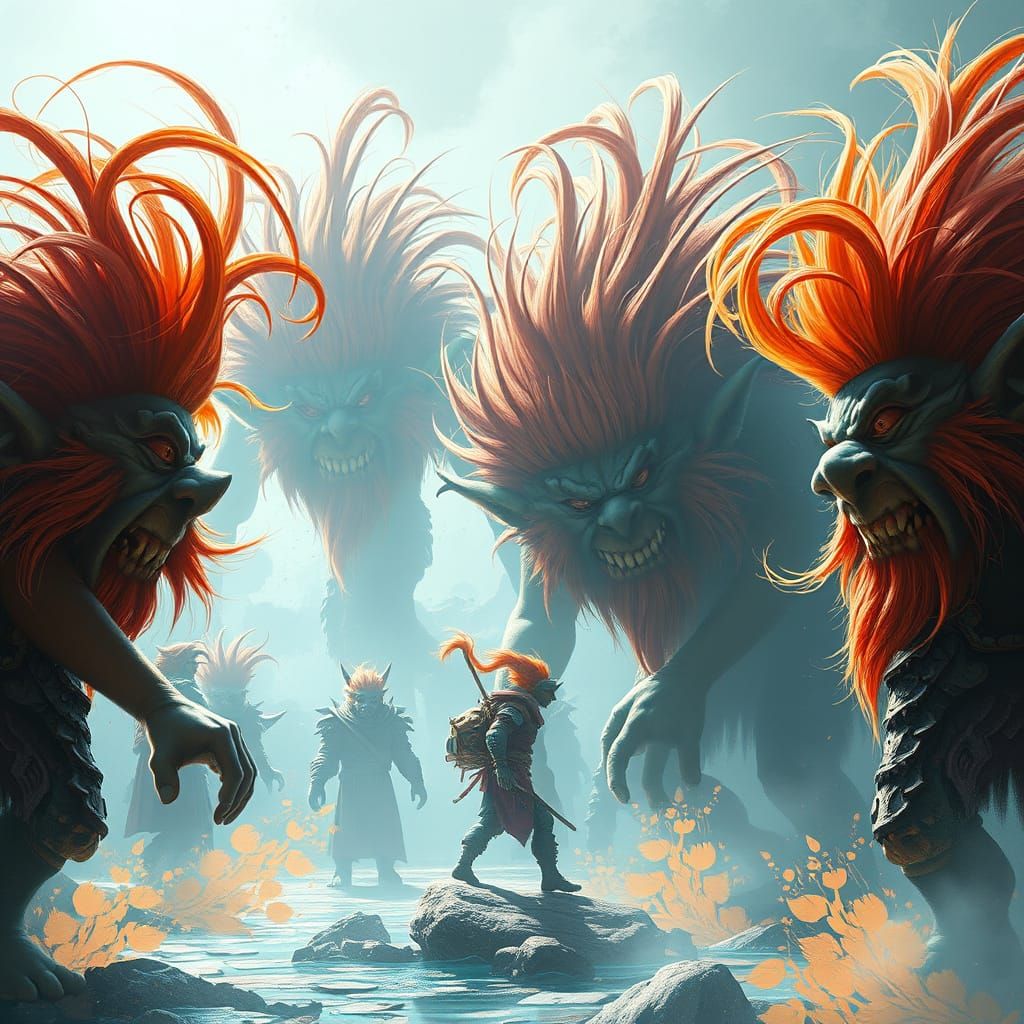 Epic Trolls in Hyperdetailed Fantasy Art