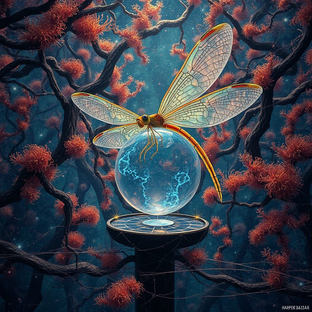 Ethereal Woman Embodied in Mycelium Network