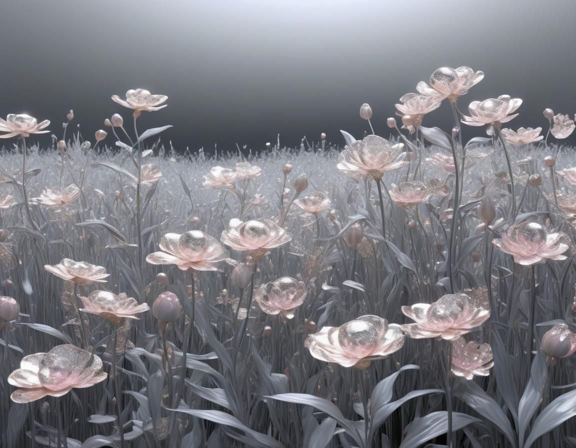 Ethereal Abstract Floral Landscape in Ultra HD